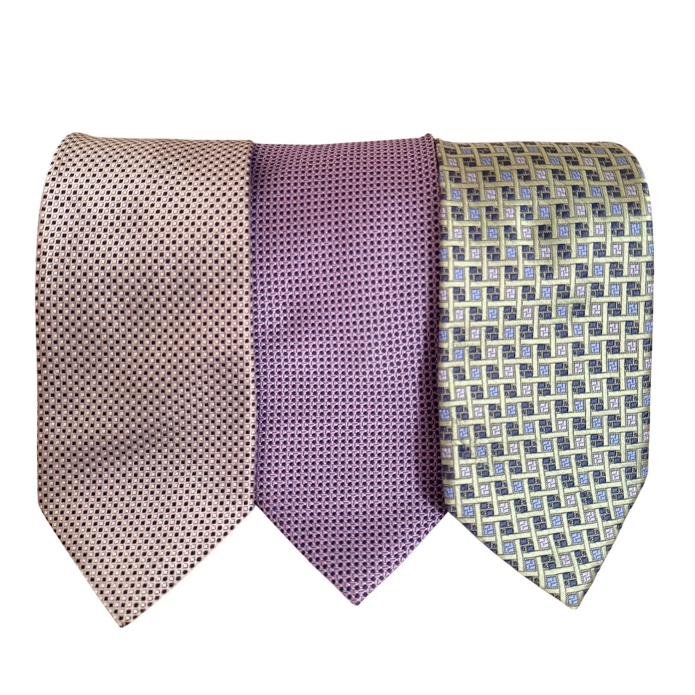 Jos A Bank Silk Tie Lot 3 Silk‎ Neckties Executive Signature Classic Pattern